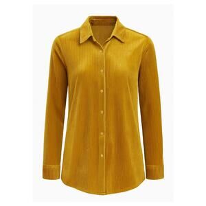 Soft Surroundings Velvet Boyfriend Shirt Small